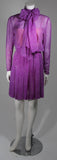 GIVENCHY Purple Silk Chiffon Dress and Belt Size Small