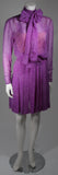 GIVENCHY Purple Silk Chiffon Dress and Belt Size Small