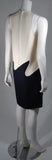 VINTAGE Circa 1960s Cream and Navy Wool 'Wave' Dress Size Small