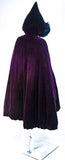 JEAN PAUL GAULTIER Purple Velvet Puff Cloak with Pointed Hood Size 42