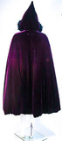 JEAN PAUL GAULTIER Purple Velvet Puff Cloak with Pointed Hood Size 42
