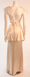 VICKY TIEL Ruffled Lace Gown with Open Back