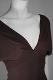 EMANUEL UNGARO 1990s Brown Jersey Gown Size 8