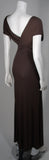EMANUEL UNGARO 1990s Brown Jersey Gown Size 8