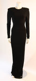 VICKY TIEL Sequined Lace Black Gown Size 38