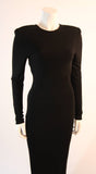 VICKY TIEL Sequined Lace Black Gown Size 38