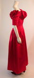 NOLAN MILLER Cardinal Red Tufted Silk Gown
