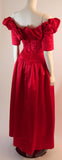 NOLAN MILLER Cardinal Red Tufted Silk Gown