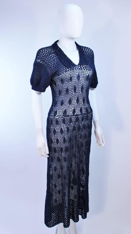 casual summer dress with sleeves HANDMADE CROCHET 60s Short Sleeve Mini Dress TD06 • Small – Love Street  Vintage main image 0