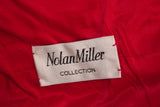 NOLAN MILLER Cardinal Red Tufted Silk Gown