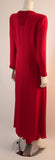 OSCAR DE LA RENTA Kaftan Inspired Red Silk 2 pc Pant Suit