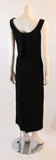 DOROTHY O'HARA Black Silk Crepe Gown with Drape