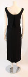 DOROTHY O'HARA Black Silk Crepe Gown with Drape