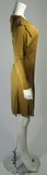 HOLLY HARP Curry Green Long Sleeve Jersey Dress Size Small