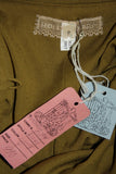 HOLLY HARP Curry Green Long Sleeve Jersey Dress Size Small