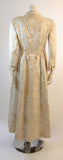 BEN ZUCKERMAN 2 pc Cream, Silver Brocade Coat & Gown