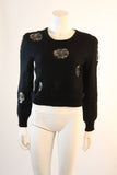 KRIZIA MAGLIA Sweater with Lace Inset and Metallic Skirt