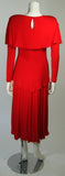 HOLLY HARP Red Jersey Long Sleeve Gown Size Medium