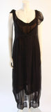 ZAC POSEN Steam Punk Layered Black & Nude Silk Dress