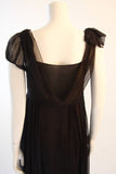 ZAC POSEN Steam Punk Layered Black & Nude Silk Dress