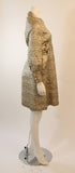 MALCOLM STARR Metallic Gold Dress Coat with Rhinestone Buttons