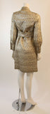 MALCOLM STARR Metallic Gold Dress Coat with Rhinestone Buttons