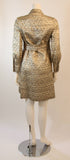 MALCOLM STARR Metallic Gold Dress Coat with Rhinestone Buttons