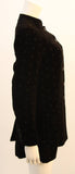 YVES SAINT LAURENT 1970s Black Velvet Blazer Nehru Collar