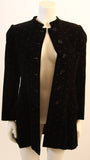YVES SAINT LAURENT 1970s Black Velvet Blazer Nehru Collar