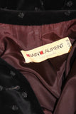 YVES SAINT LAURENT 1970s Black Velvet Blazer Nehru Collar