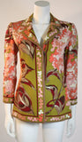 EMILIO PUCCI Olive 2 pc Printed Pant Suit