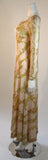 EMILIO PUCCI 1970s Peach with Yellow Print Silk Jersey Gown