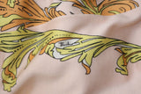 EMILIO PUCCI 1970s Peach with Yellow Print Silk Jersey Gown
