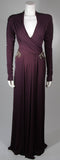 ROBERTO CAVALLI Purple Silk Jersey Gown Size 40