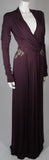 ROBERTO CAVALLI Purple Silk Jersey Gown Size 40