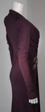 ROBERTO CAVALLI Purple Silk Jersey Gown Size 40