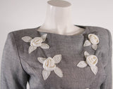 VICKY TIEL Linen and Wool 2 pc Jacket and Skirt Suit