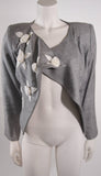 VICKY TIEL Linen and Wool 2 pc Jacket and Skirt Suit