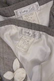 VICKY TIEL Linen and Wool 2 pc Jacket and Skirt Suit