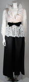 OSCAR DE LA RENTA Black and White Lace Gown Size Small