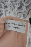 OSCAR DE LA RENTA Black and White Lace Gown Size Small