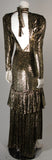 SONIA RYKIEL Black and Gold Metallic Gown Size Small