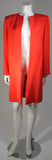 VICKY TIEL Orange Silk Skirt Suit Size Small
