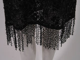 OSCAR DE LA RENTA Black Sequin Cocktail Dress Size 12