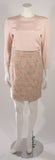 OSCAR DE LA RENTA  4 pc Skirt Suit with Silk Blouse and Scarf Size S