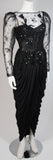 VICKY TIEL Black Lace and Jersey Gown Size 38