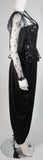 VICKY TIEL Black Lace and Jersey Gown Size 38