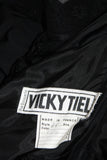 VICKY TIEL Black Lace and Jersey Gown Size 38