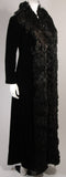 VICTORIA ROYAL Velvet Feather Trim Coat Size 8