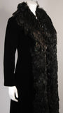 VICTORIA ROYAL Velvet Feather Trim Coat Size 8
